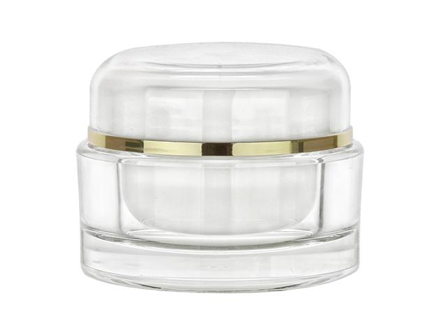 Clear/Gold Cosmetic Jar Set
